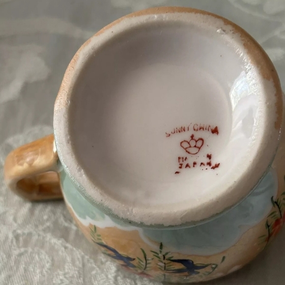 Vintage Japan Lustre Blue Bird Creamer From  1930s - Picture 5 of 10